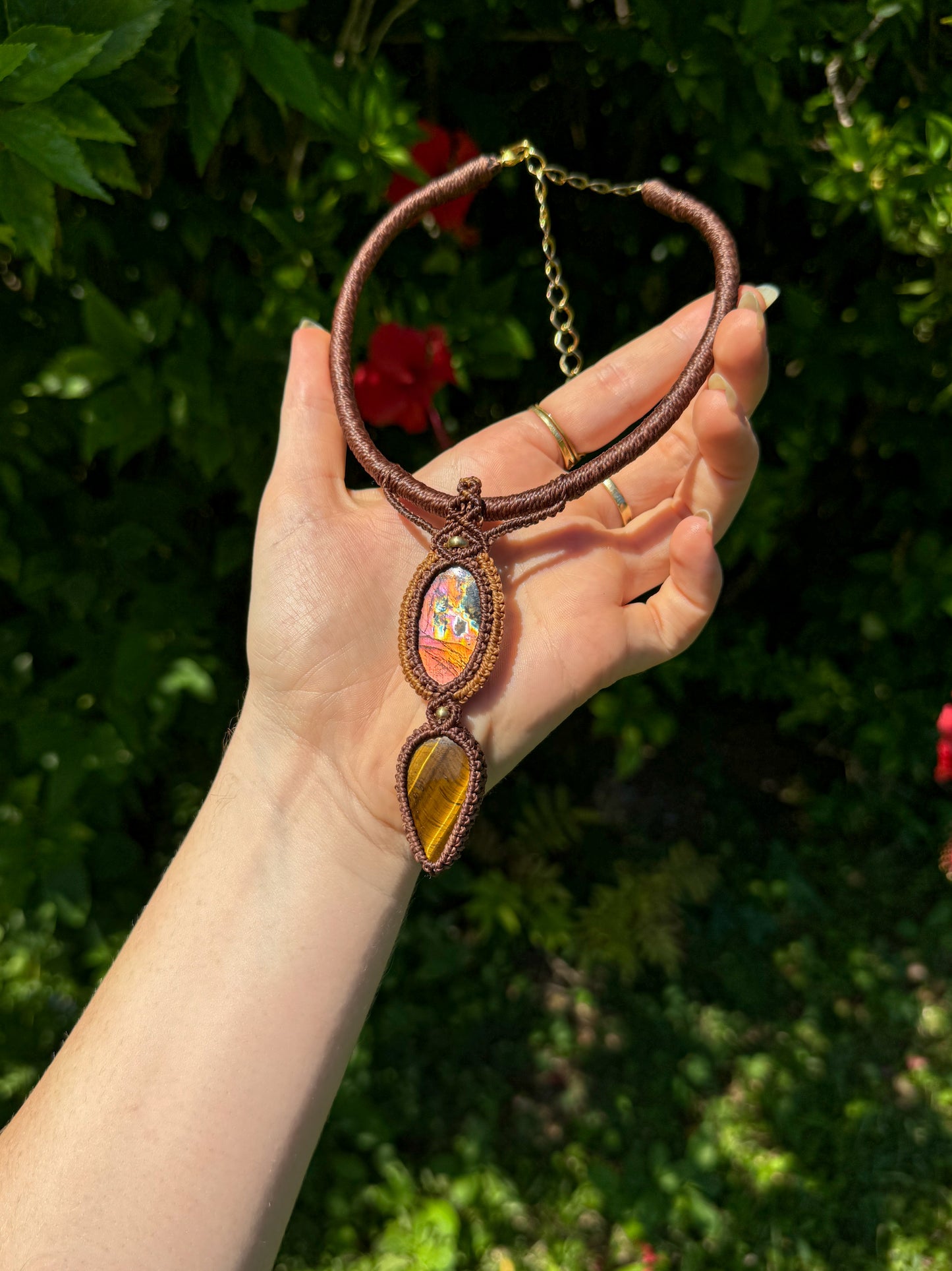 Labradorite & Tigers Eye Talisman