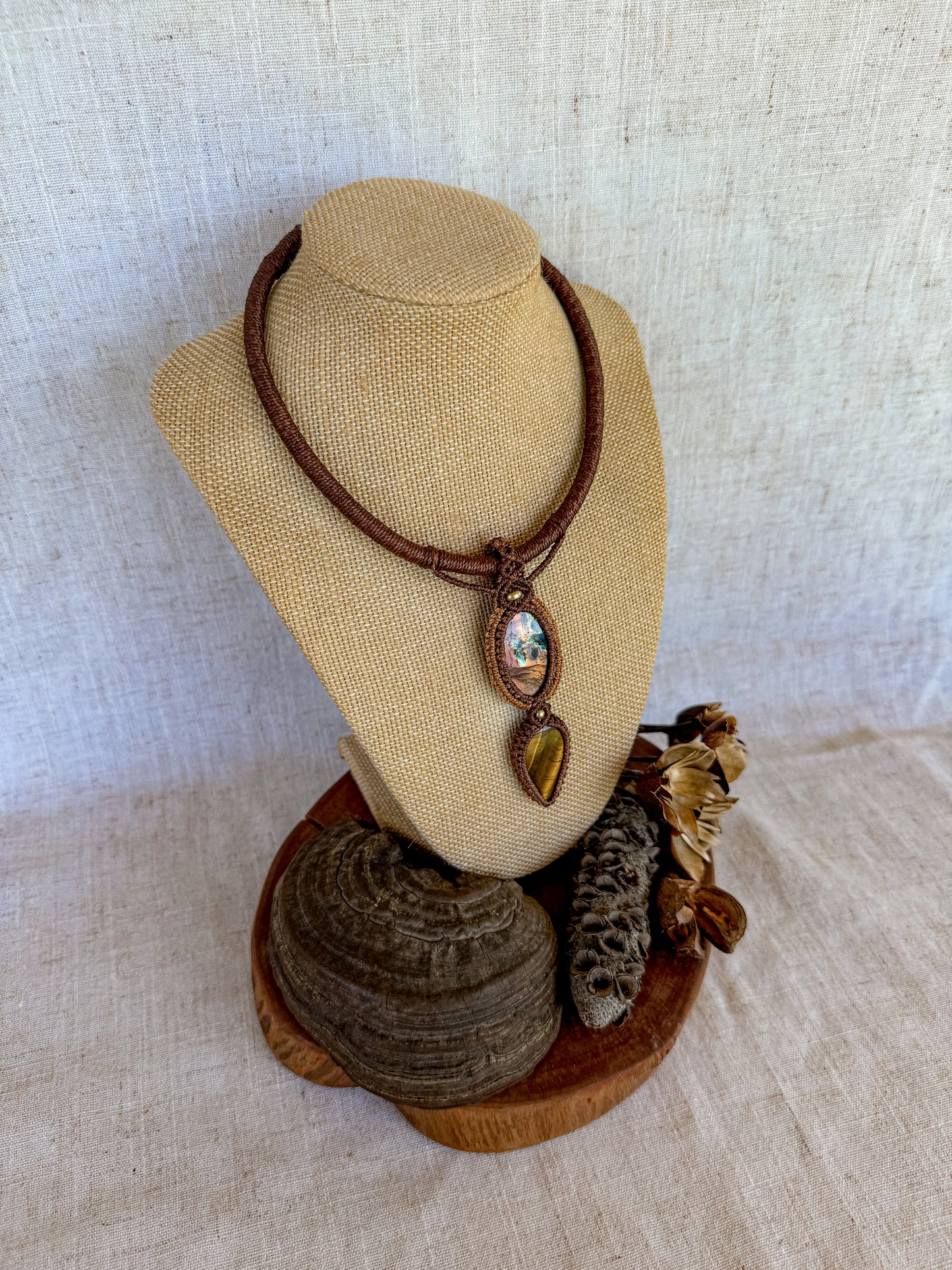 Labradorite & Tigers Eye Talisman