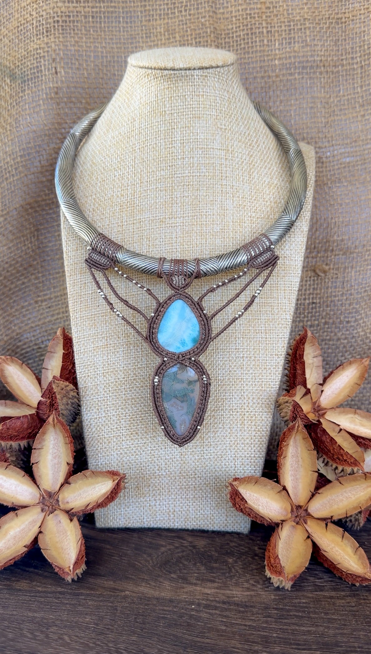 Daybreak ~ Larimar & Moss Agate