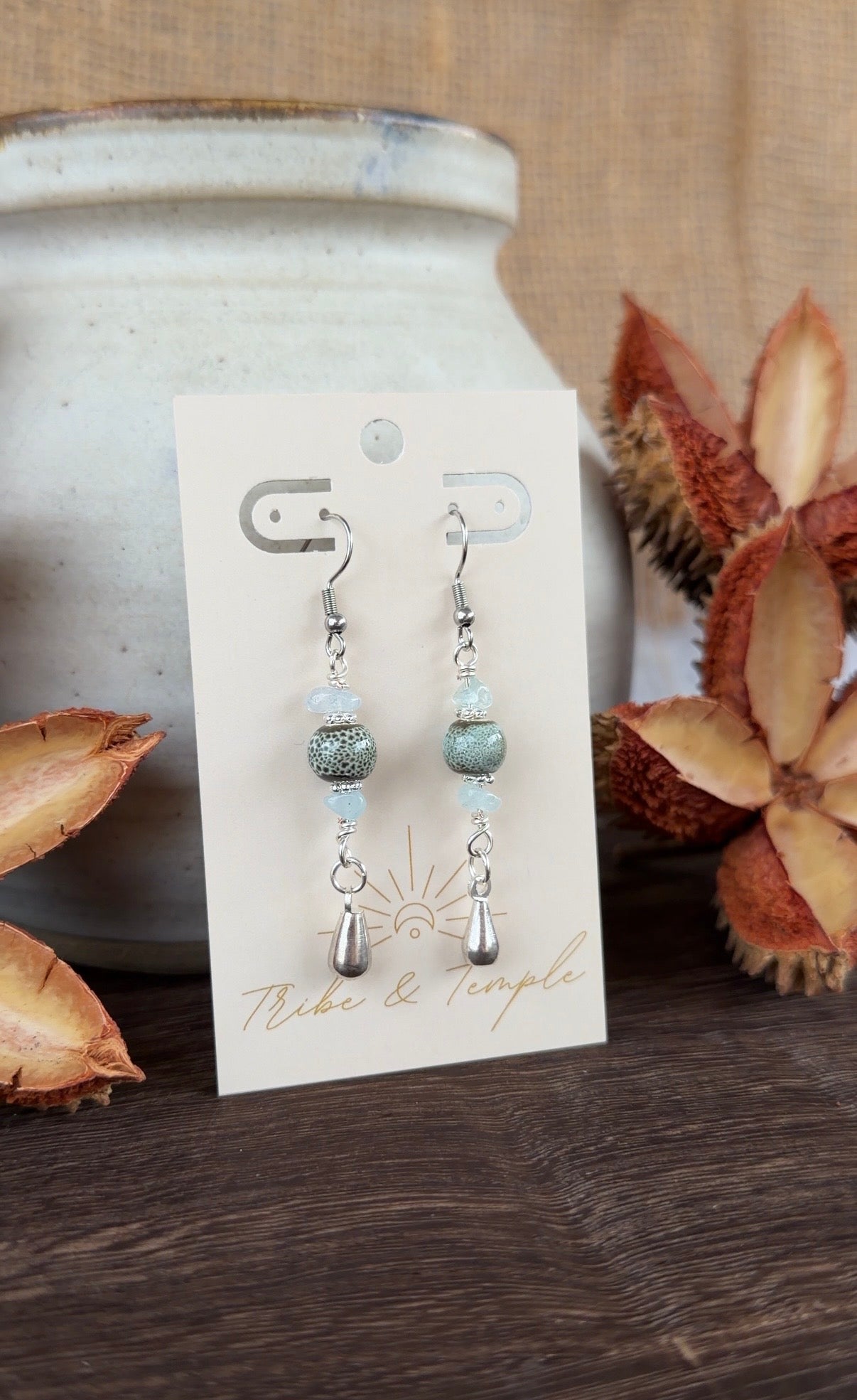 Boho Aquamarine Earrings
