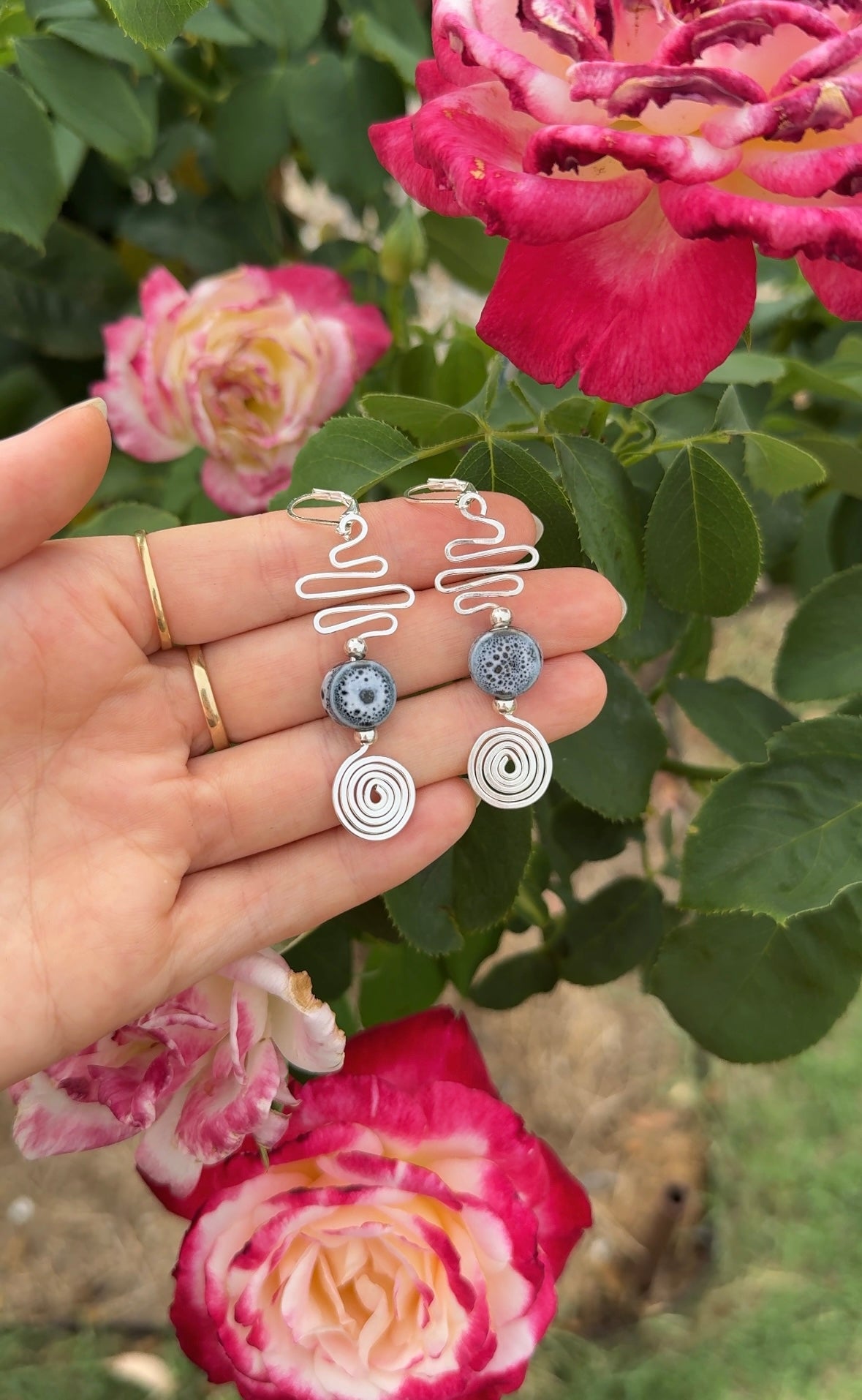 Spiral Path~ Silver Wire Earrings