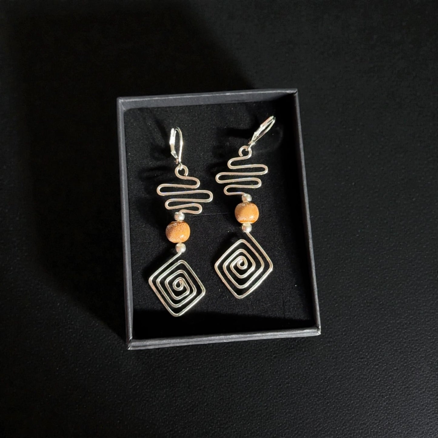 Spiral Path~ Silver Wire Earrings