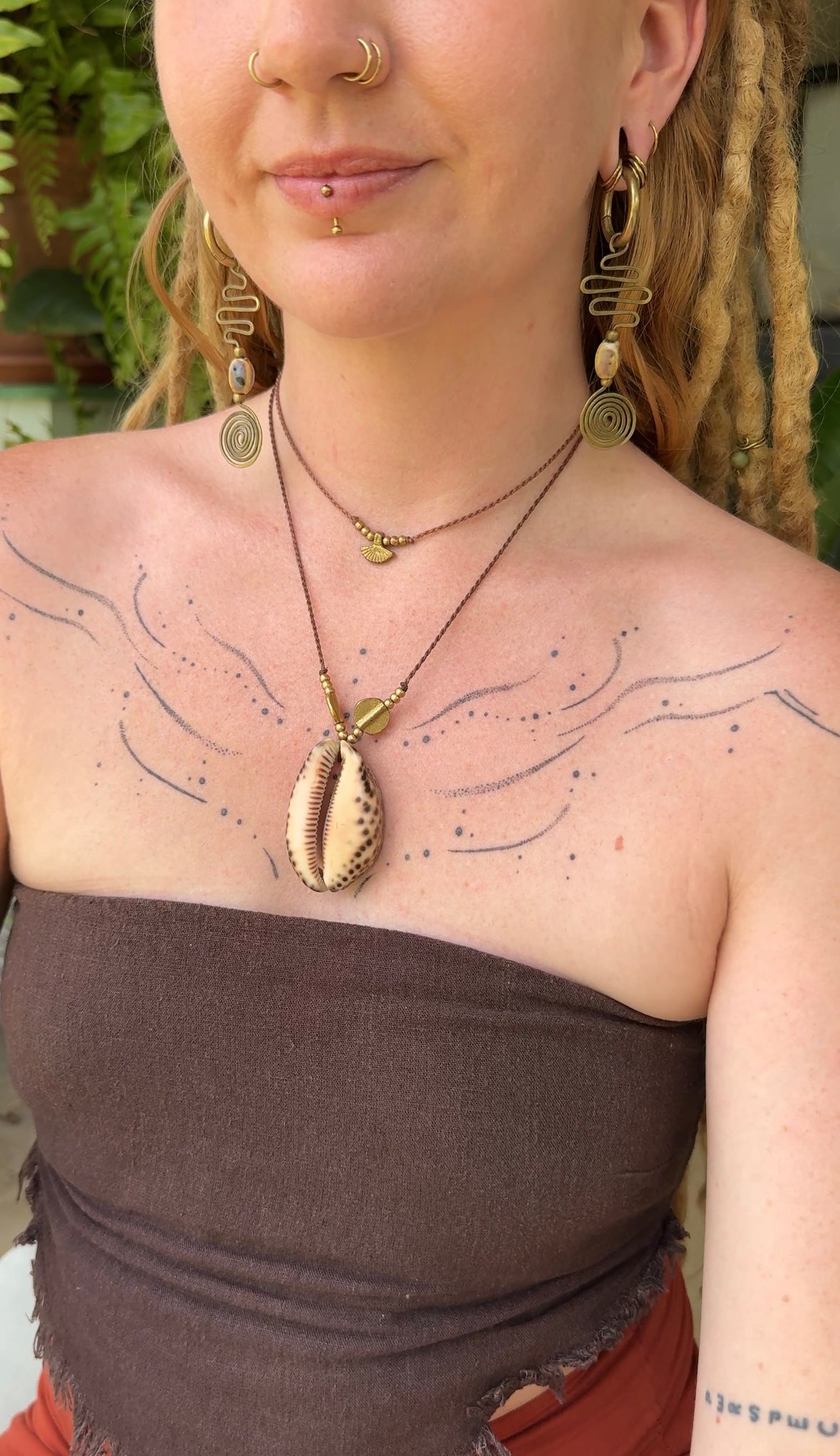 Spiral Path~Brass Ear Hangers