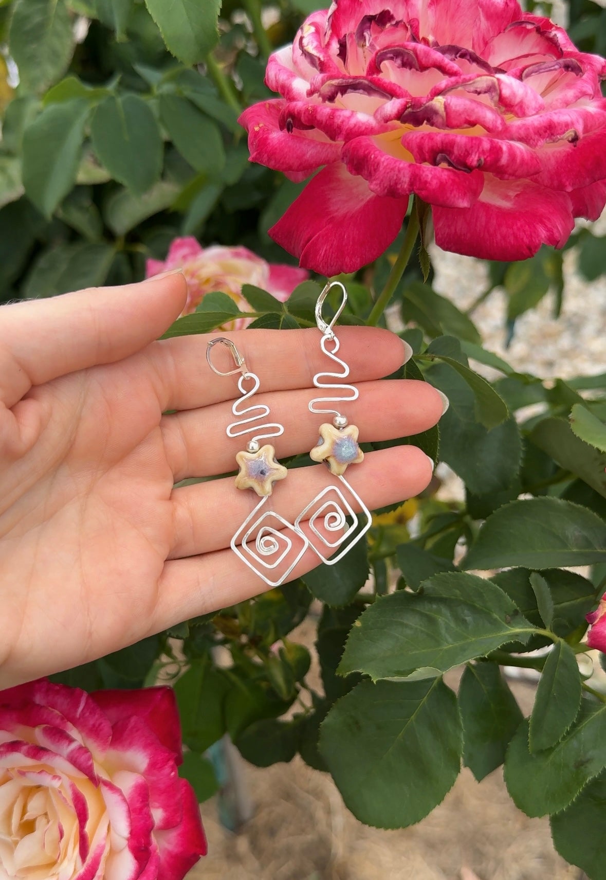 Spiral Path~ Silver Wire Earrings