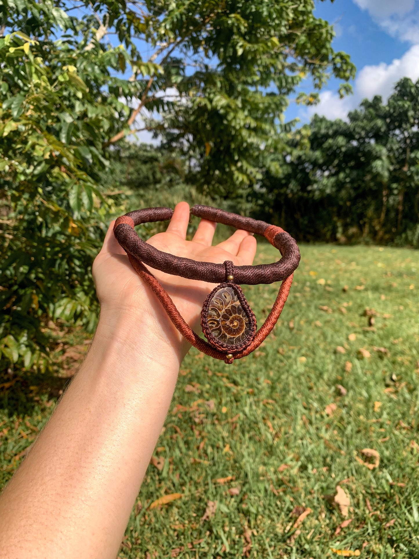 Ammonite Fossile Choker