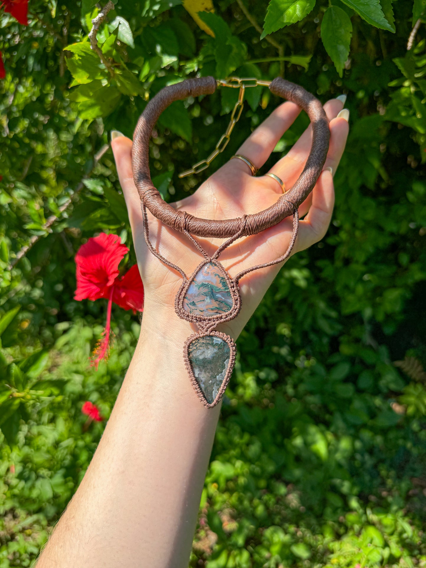 Double Moss Agate