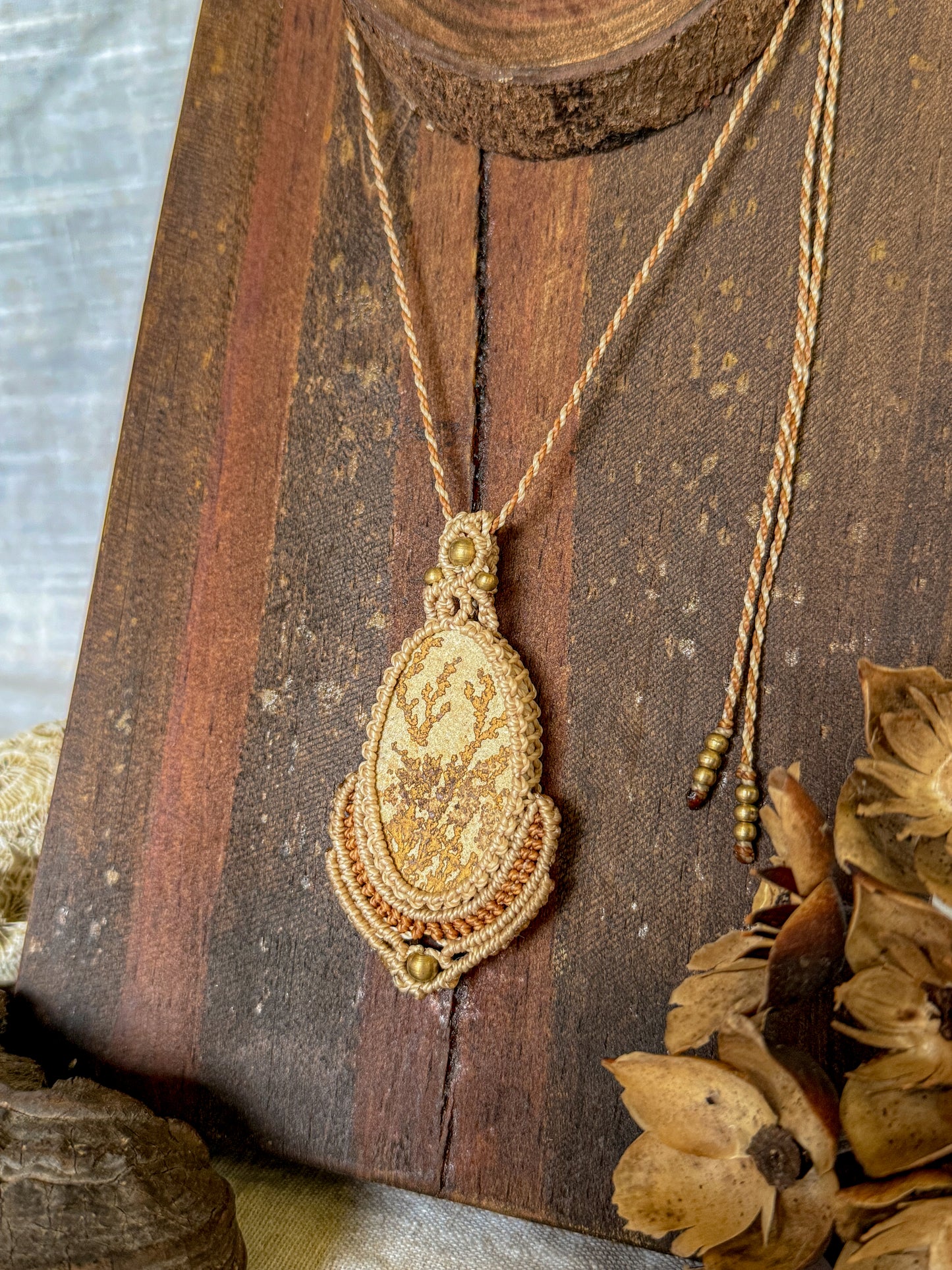 Psilomelane Dendrite necklace