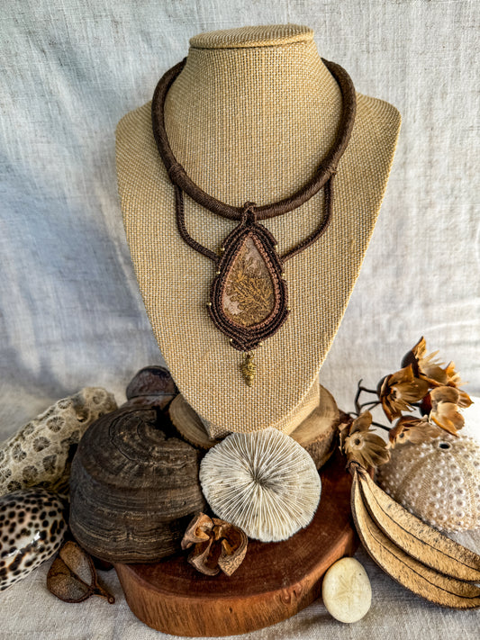 Psilomelane Dendrite Tribal Necklace