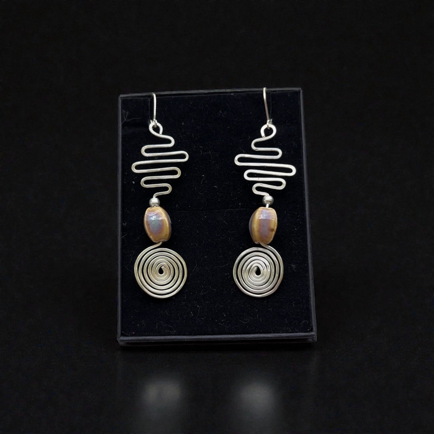 Spiral Path~ Silver Wire Earrings