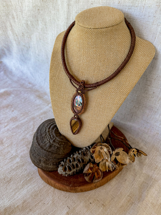 Labradorite & Tigers Eye Talisman