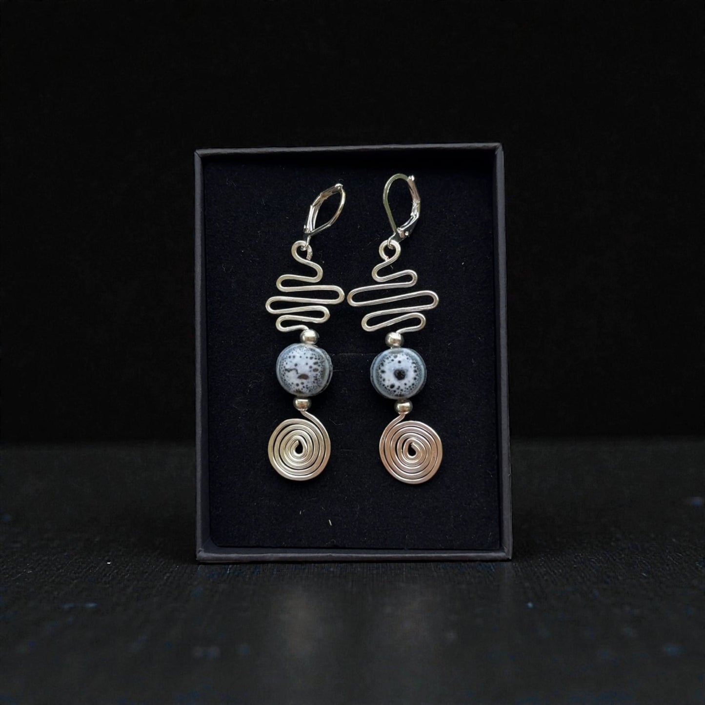 Spiral Path~ Silver Wire Earrings