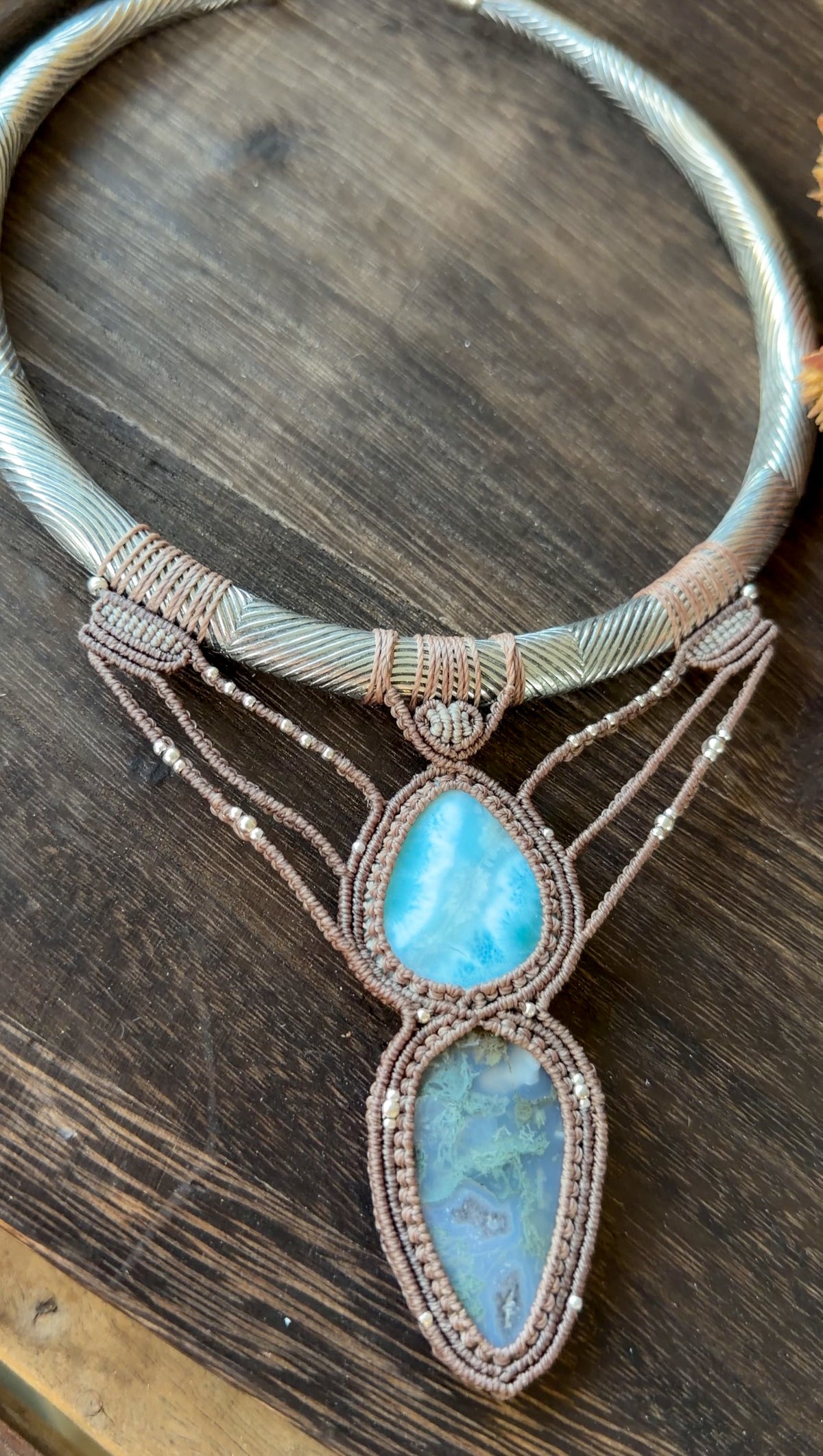 Daybreak ~ Larimar & Moss Agate