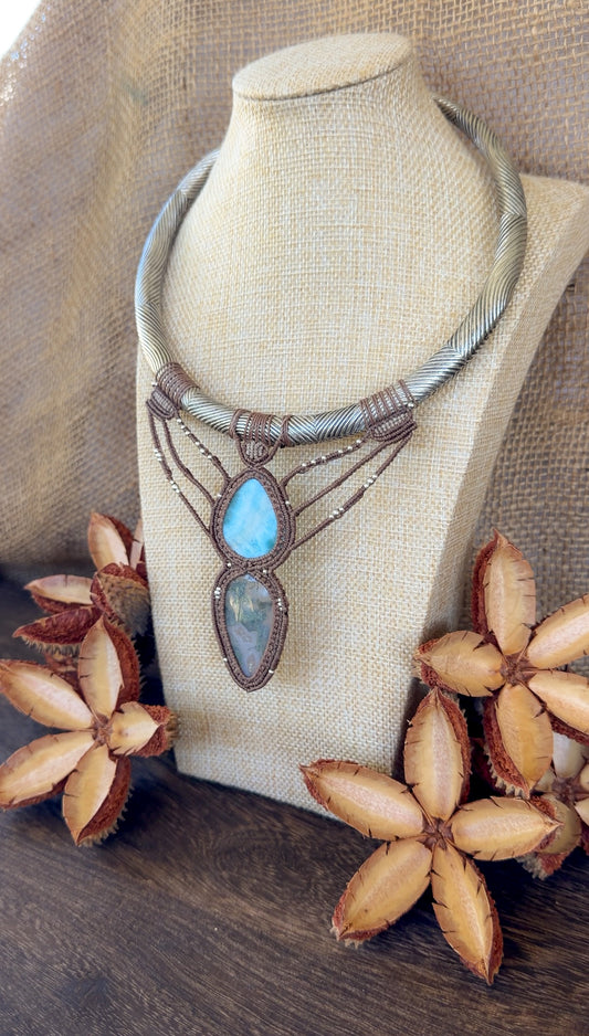 Daybreak ~ Larimar & Moss Agate
