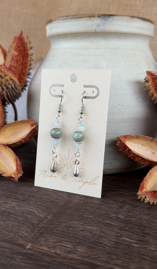 Boho Aquamarine Earrings