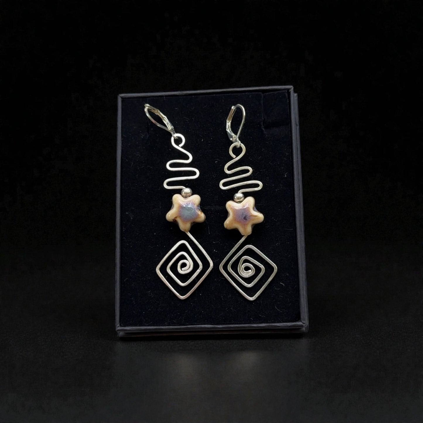 Spiral Path~ Silver Wire Earrings