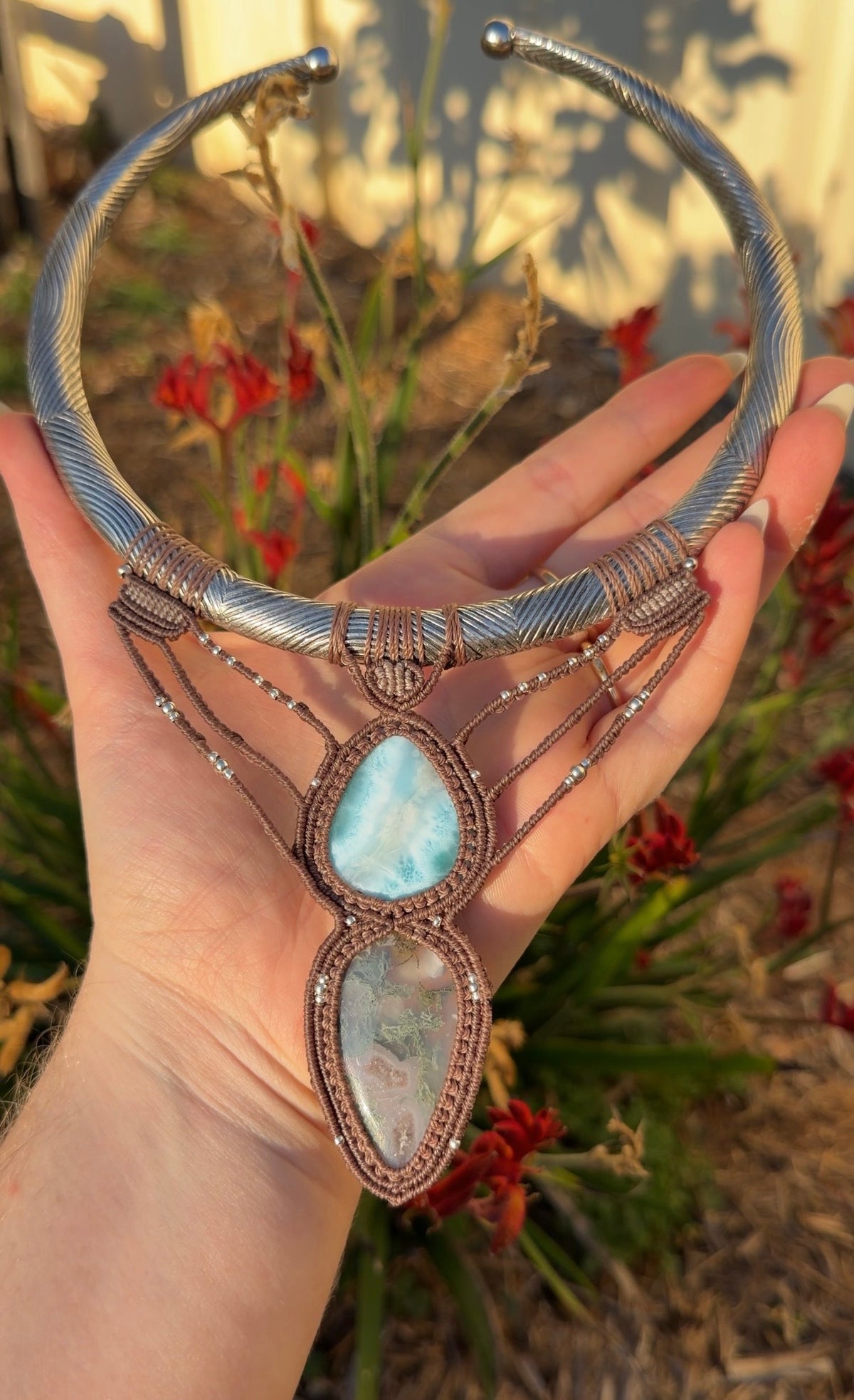 Daybreak ~ Larimar & Moss Agate