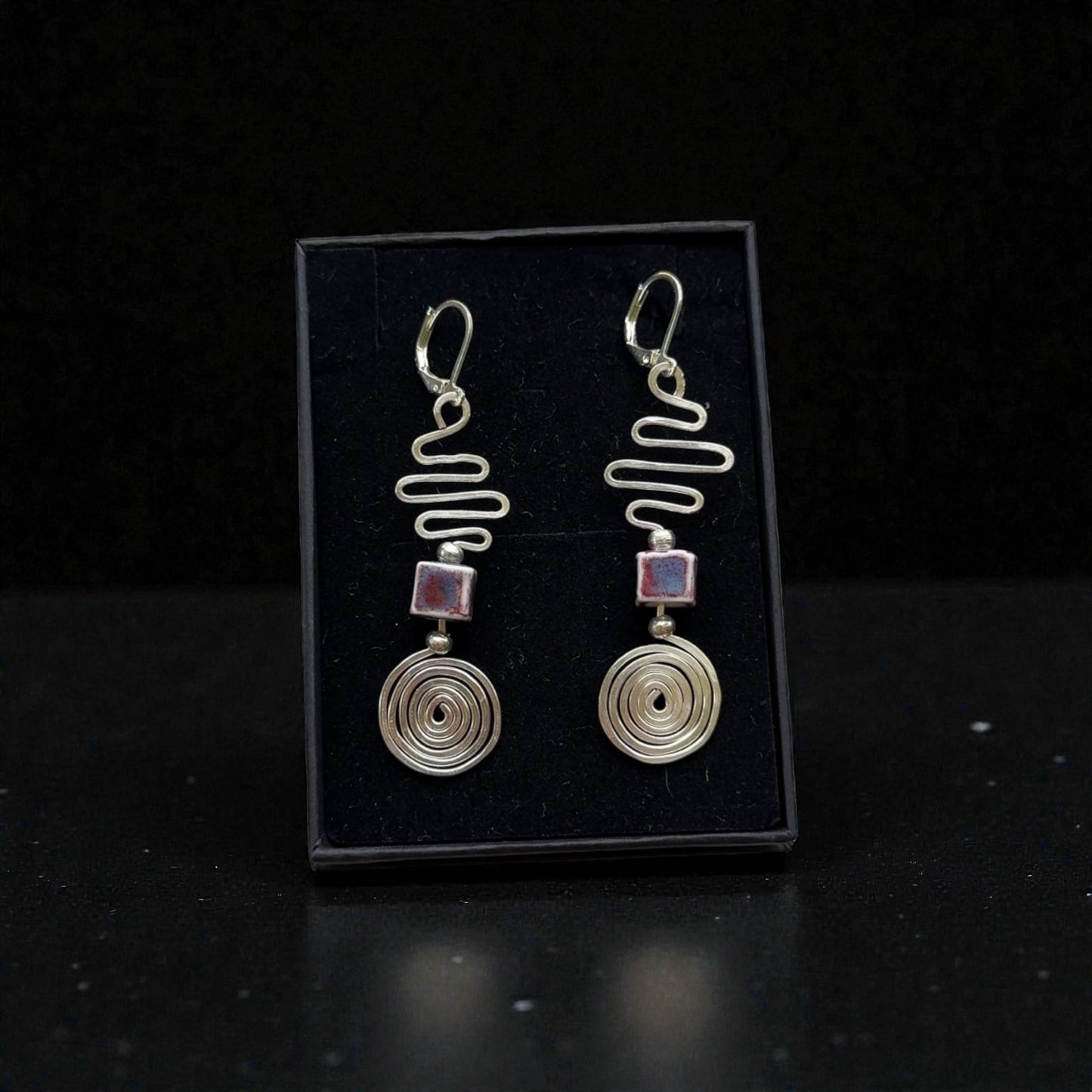 Spiral Path~ Silver Wire Earrings