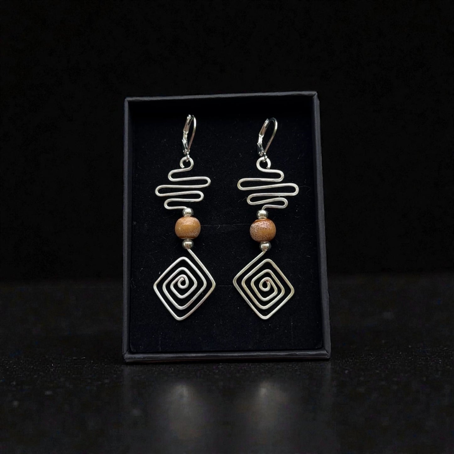Spiral Path~ Silver Wire Earrings