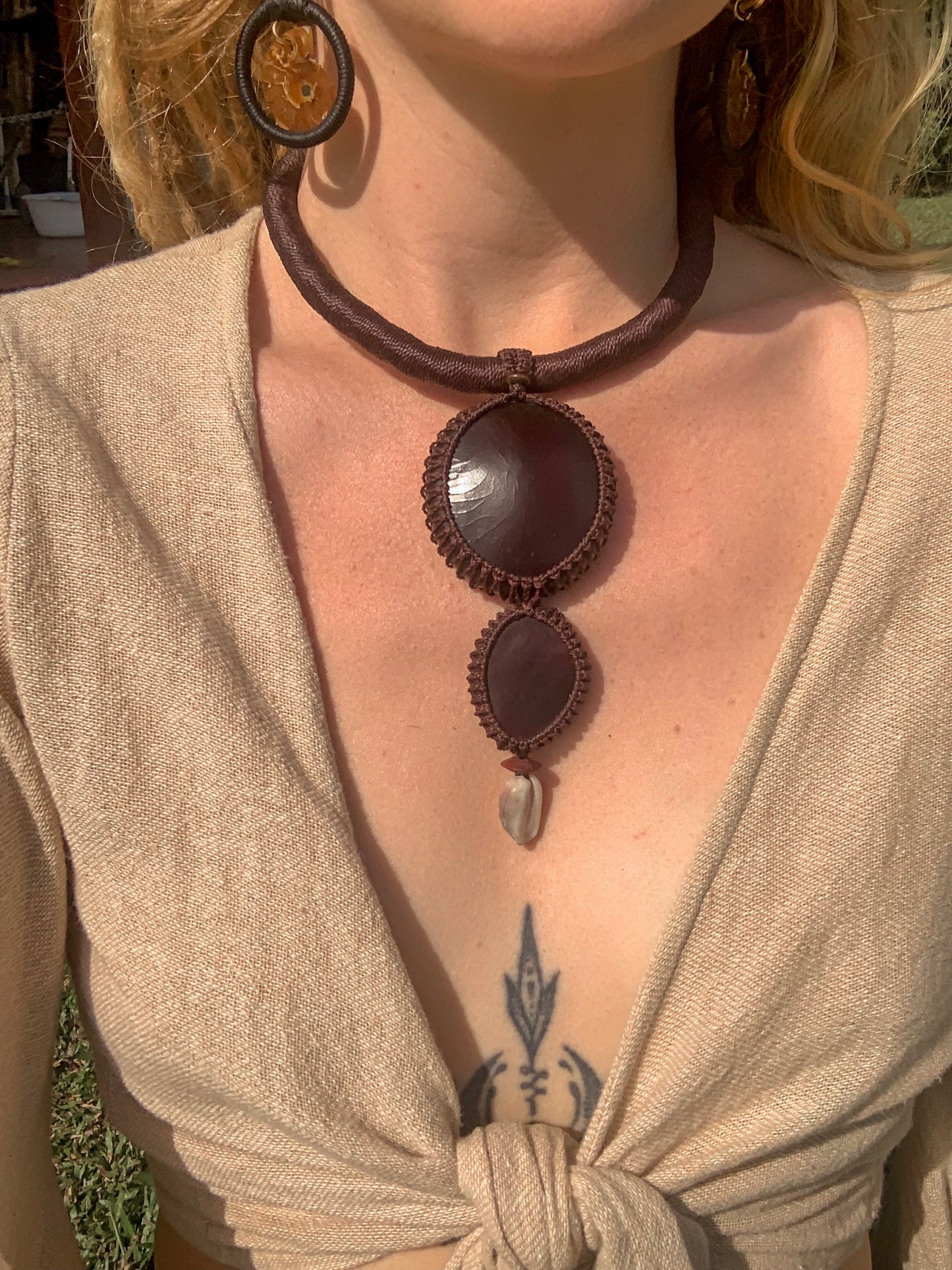 Chunky Matchbox Bean Necklace