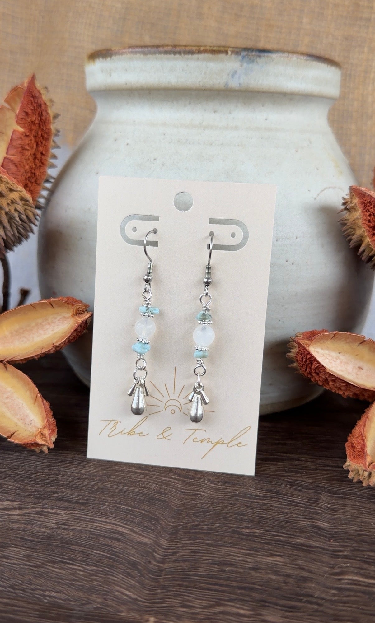 Boho Moonstone Earrings
