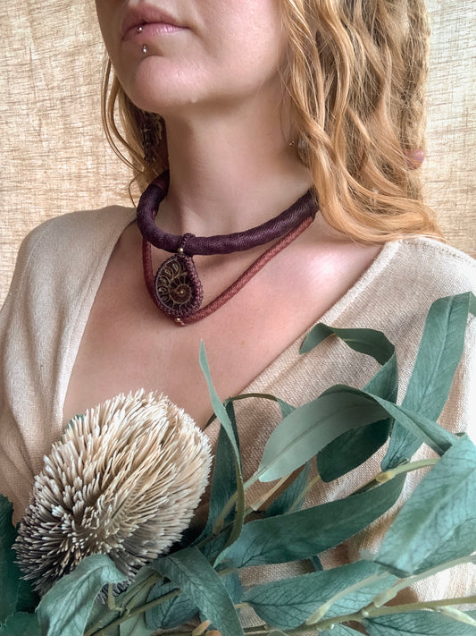 Ammonite Fossile Choker