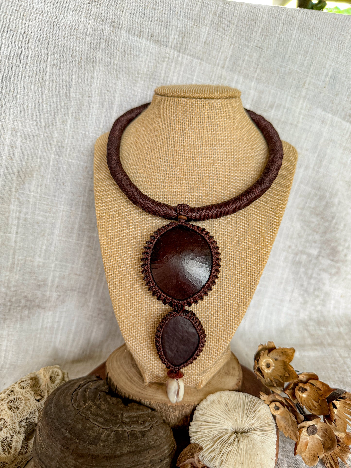 Chunky Matchbox Bean Necklace
