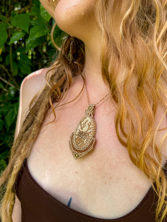 Psilomelane Dendrite necklace