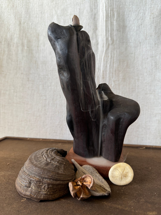 Satin Cedar Driftwood Backflow Incense Holder