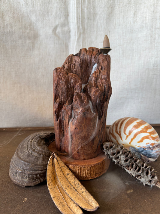 Satin Cedar Driftwood Backflow Incense Holder