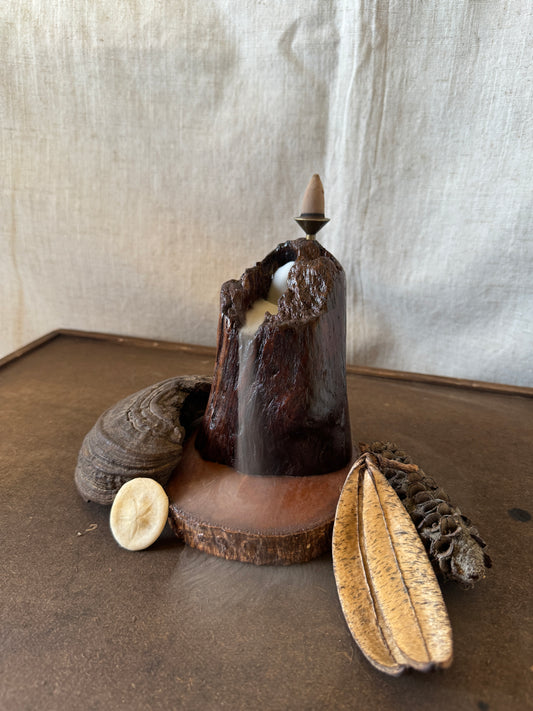 Glossy Jarrah Driftwood Backflow Incense Holder